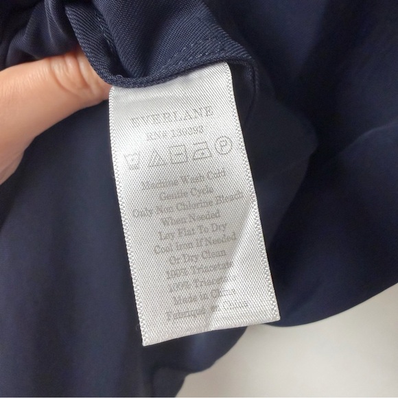 Everlane Japanese Go Weave Back Zip Dark Navy Dress Size 8 - Picture 4 of 5